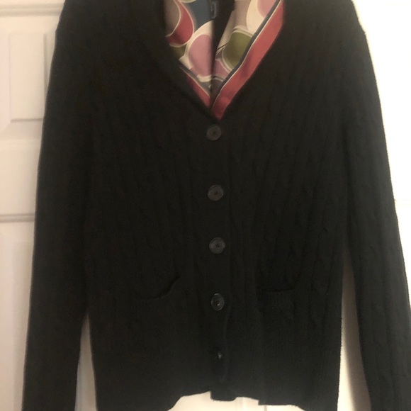 Chaps cable knit button down sweater - Picture 2 of 5